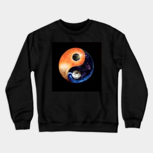 Yin Yang - Sun Moon Day Night Fire Water Crewneck Sweatshirt